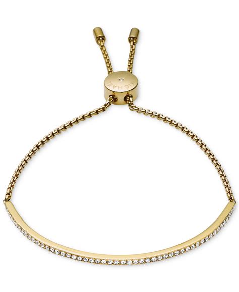 Michael Kors Goldtone Bar Slider Bracelet 